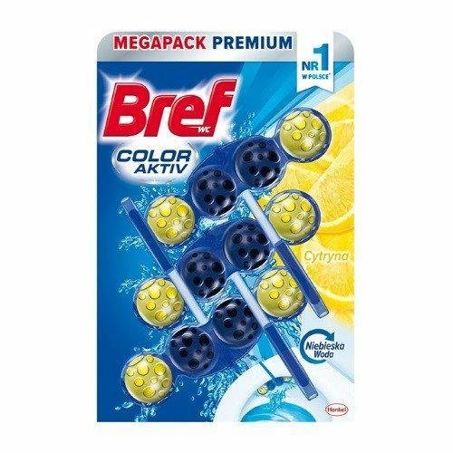 Bref Colour Aktiv WC-színezésre 3x50g citrom