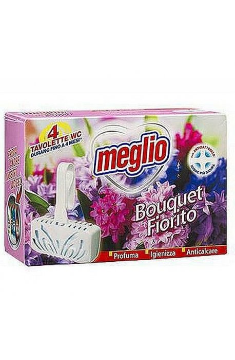 WC- vagy fürdőszobakrémek, illatkosarak - Meglio WC-fogas 4 db virág aromával - 