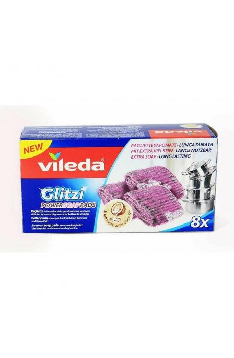 Súroló, tisztító, súroló - Vileda Glitzi Power Szappanszivacsok Szivacsok Ásványok mosására 8 db - 