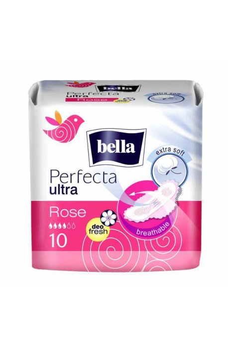 Törlőkendők, egészségügyi törülközők - Bella Perfecta Ultra Rose egészségügyi betét 10db - 