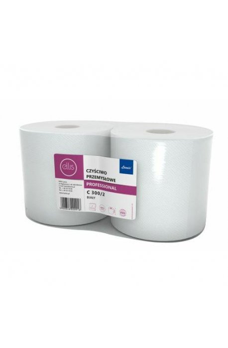 Törlőkendők, papír, párna - Lamix ipari tisztítószer C300 / 2 fehér, 100% cellulóz - 