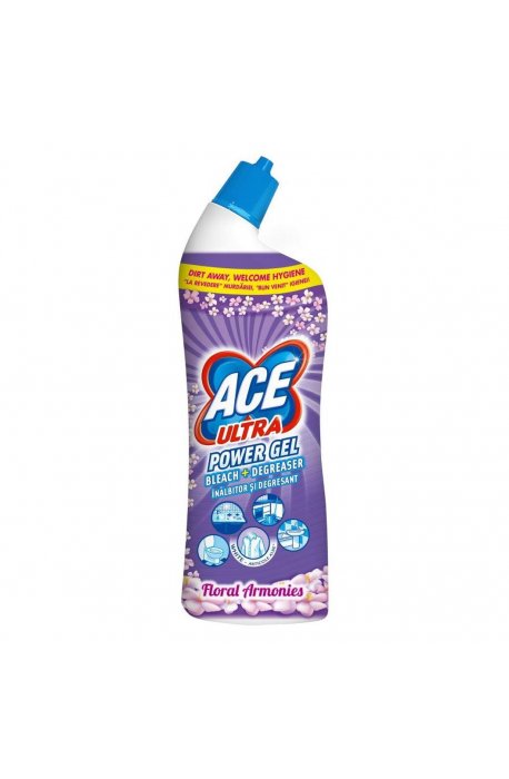 WC- vagy fürdőszobakrémek, illatkosarak - Ace Ultra WC gél 750ml Virágok Purple Procter Gamble - 