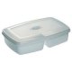 Élelmiszer-tartályok - Plast Team dupla mikrohullámú sütőtartály fehér 3104 - 