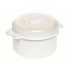 Élelmiszer-tartályok - Plast Team tartály mikrohullámú sütőhöz 0,5l 3106, kerek, fehér - 