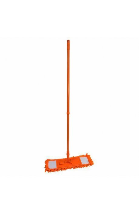 Mop egy bárral - Narancssárga Chenille mop teleszkópos rudakkal F - 