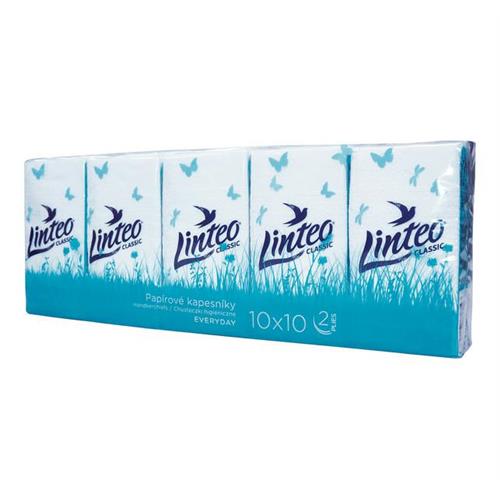 Higiénikus zsebkendők két rétegű Linteo 10x10 darab