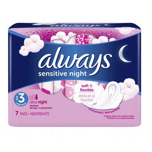 Always Sensitive Ultra Night egészségügyi betét 7 db