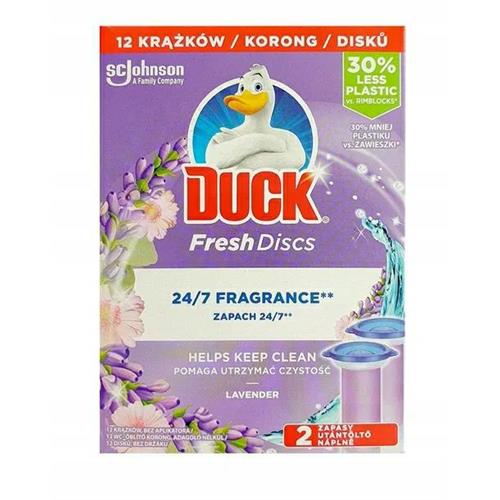 Duck Wc 2x36ml Lavender 12 Krążków Żel    Zapas..                                                                               